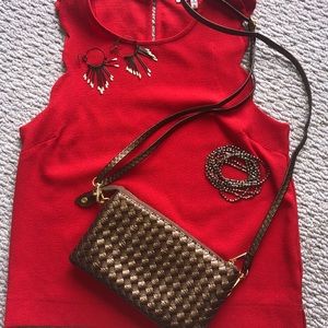 Bronze metallic crossbody